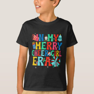 Womens In My Merry Cheer Girl Era Christmas Cheerl T-Shirt