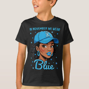 Womens In November We Wear Blue Diabetes Awareness T-Shirt