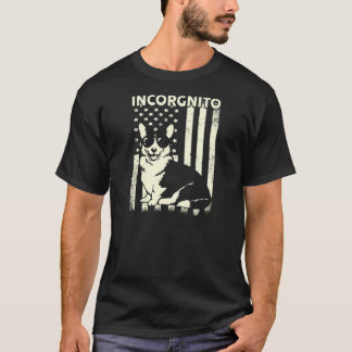 Womens Incorgnito Corgi For American Flag Corgi T-Shirt