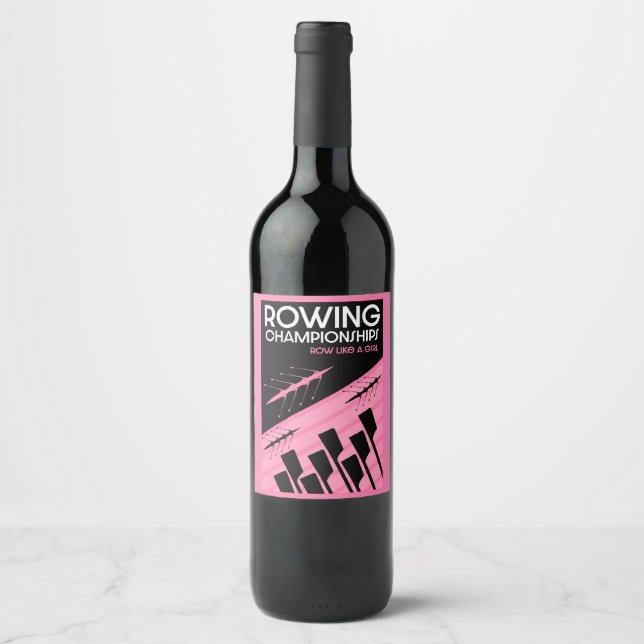 Women's International Rowing Wine Label (Front)