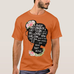 Womens Into The Library She Goes To Lose Her Mind  T-Shirt