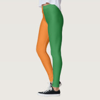 Women's Ireland Flag Colours Leggings, Hip Irish
