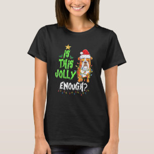 Womens Is This Jolly Enough Noel English Bulldog M T-Shirt