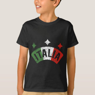Womens Italia Italian Flag Distressed Italy Family T-Shirt