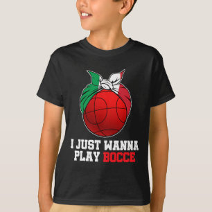 Womens Italian Bowling Game Italy Bocci Player Boc T-Shirt