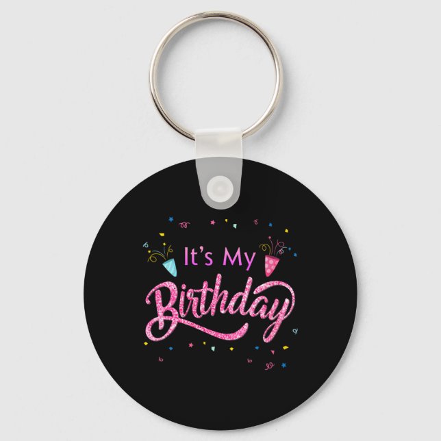 Womens Its My Birthday Key Ring (Front)