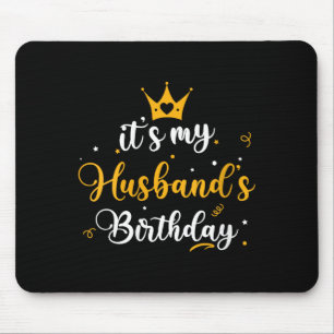 Womens it's my husband's birthday party family  mouse pad
