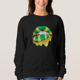 Womens Jamaican Flag Lips Women Girls Jamaica 1 Sweatshirt