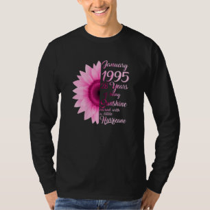 Womens January Girl 1995 TShirt 28 Years Old 28th