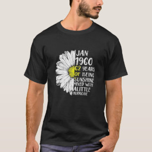 Womens January Girl Made In 1960 62Th Sunshine Hur T-Shirt
