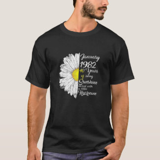 Womens January Girl Made In 1982 40Th Sunshine Hur T-Shirt