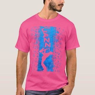 Womens Jazz Musician Saxophonist Jazz Music Blue S T-Shirt