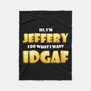 Womens Jeffery Costume Idgaf Funny Meme Halloween Fleece Blanket