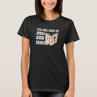 Womens Jesus Reading Book T-Shirt