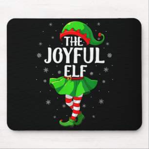 Womens Joyful Elf Christmas Girls Women Elf Squad  Mouse Pad