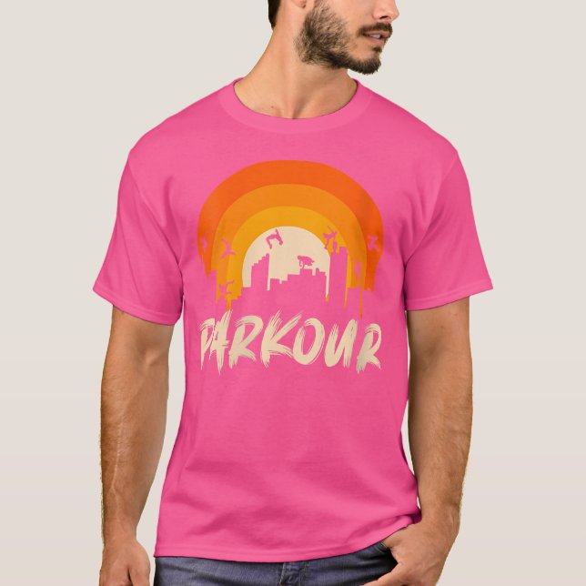 Womens Jumping On Building Parkour T-Shirt (Front)