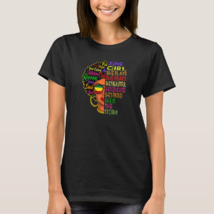 Womens June Birthday Girls June Girl She Slays & T-Shirt