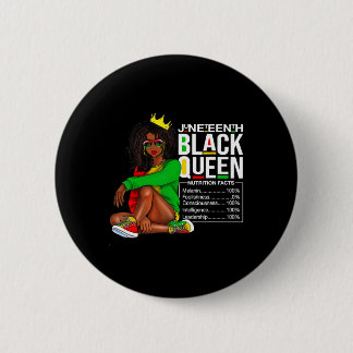 Womens Juneteenth Black Queen Nutritional Facts 4t 6 Cm Round Badge