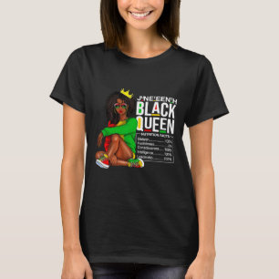 Womens Juneteenth Black Queen Nutritional Facts 4t T-Shirt