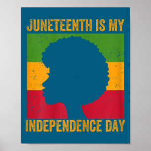 Womens juneteenth is independence day - june 19th poster