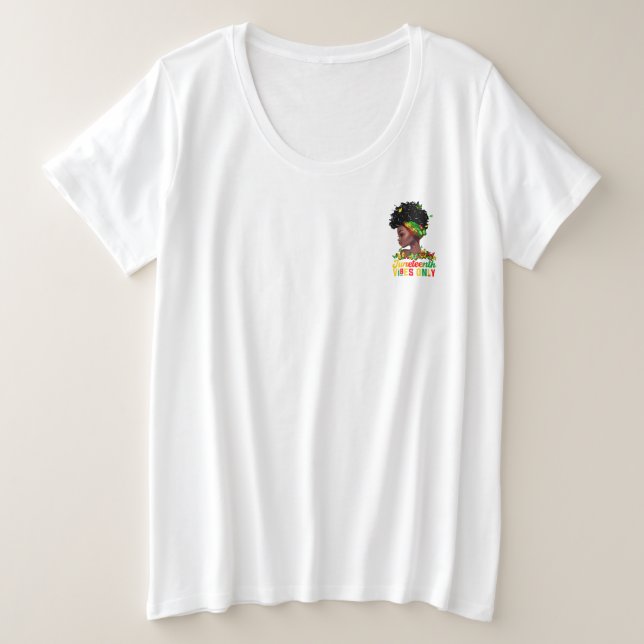 Womens Juneteenth Vibes  Plus Size T-Shirt (Design Front)