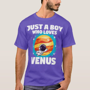 Womens Just A Boy Who Loves Venus VNeck T-Shirt
