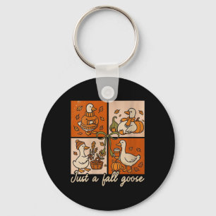 Womens Just A Fall Goose Autumn Cosy Season Boho C Key Ring