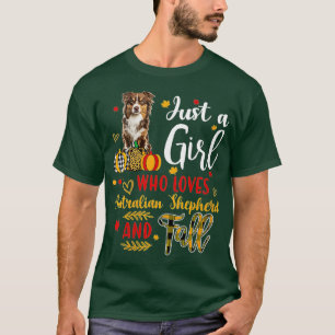 Womens Just A Girl Who Loves Australian Shepherd A T-Shirt