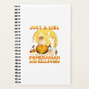 Womens Just a Girl Who Loves Pomeranian Planner