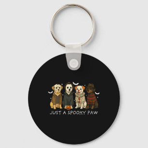 Womens Just A Spooky Paw Funny Halloween Dog Key Ring