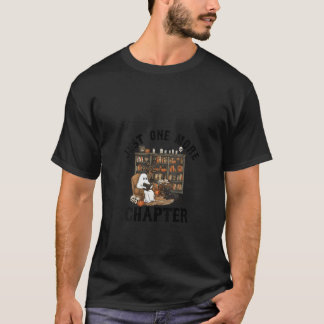 Womens Just One More Chapter Retro Halloween Ghost T-Shirt