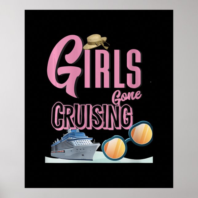 Womens Jute Hat Girls Gone Cruising Poster (Front)