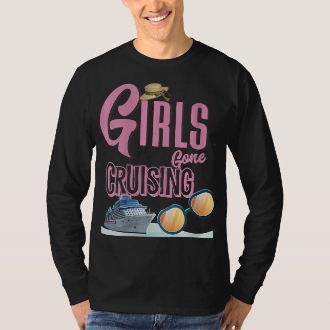 Womens Jute Hat Girls Gone Cruising T-Shirt (Front)