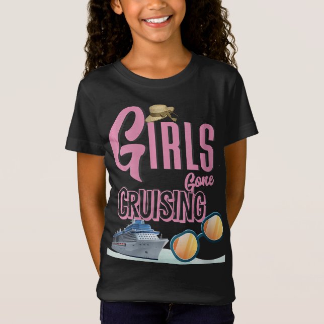 Womens Jute Hat Girls Gone Cruising T-Shirt (Front)