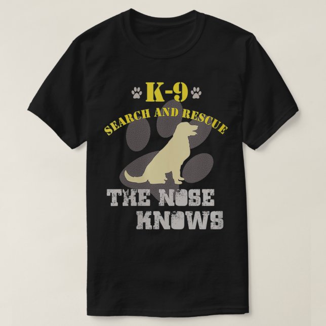 Womens K9 Search Rescue Dog Team Golden Retriever  T-Shirt (Design Front)
