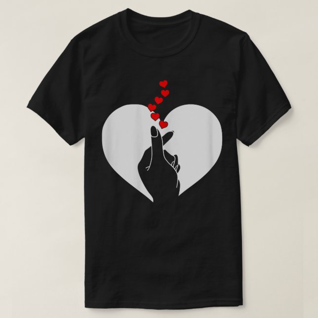 Womens K-Pop Heart Korean Pop Music Fan K-Drama Cu T-Shirt (Design Front)