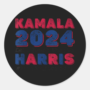 Womens Kamala 2024 Harris Vote  Classic Round Sticker