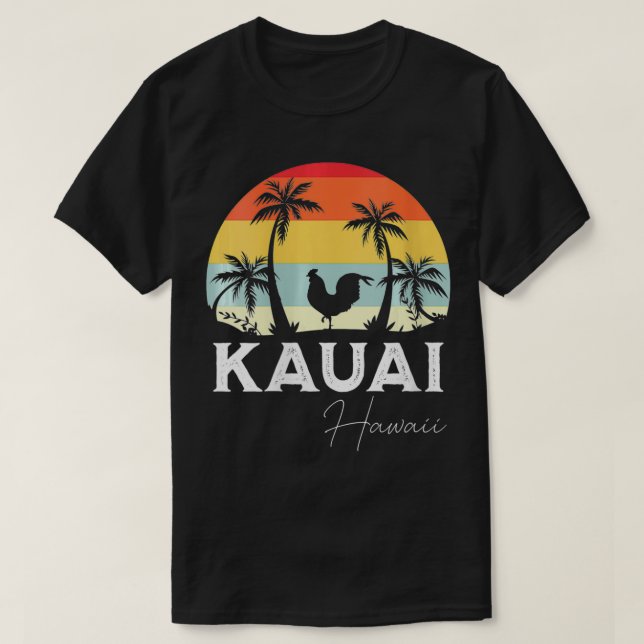 Womens Kauai Hawaii Chicken Lover Souvenir VNeck  T-Shirt (Design Front)