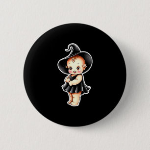 Women's kewpie baby witch cute 6 cm round badge