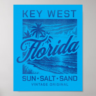 Womens Key West Florida Keys Beach Sun Salt Sand Poster