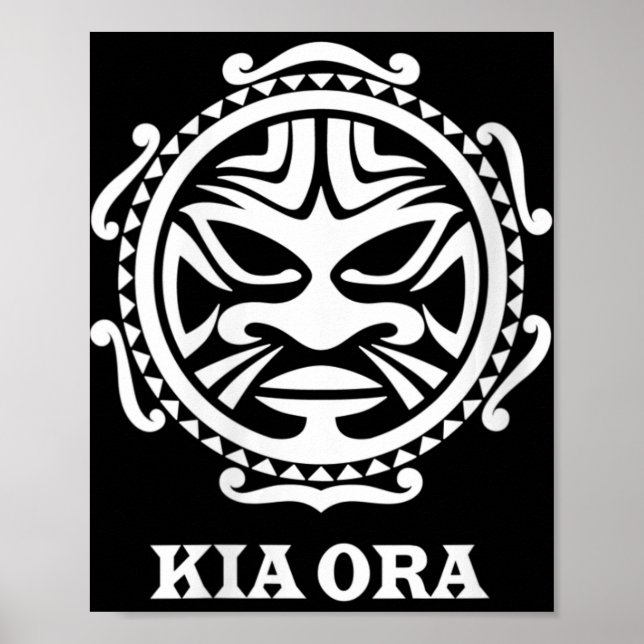Womens Kia Ora Maori Culture Symbol Haka Dance New Poster (Front)