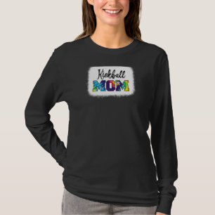 Womens Kickball Mum Tie Dye Cheetah Print Women G T-Shirt