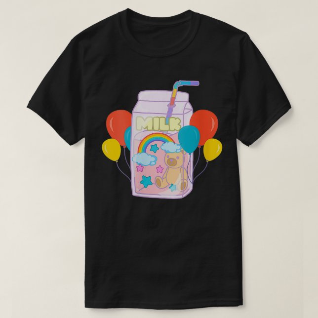 Womens Kidcore Aesthetic Kawaii Milk Carton Alt In T-Shirt (Design Front)