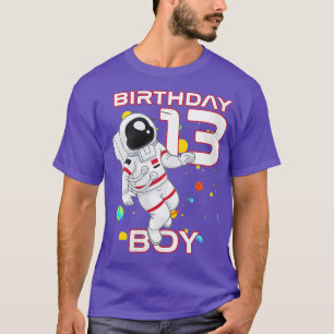 Womens Kids 13th Birthday Astronaut 13 Year Old Bi T-Shirt