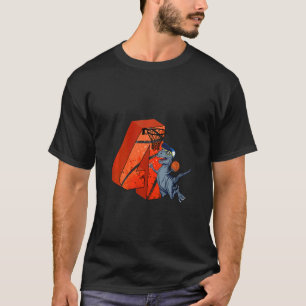 Womens Kids 4 Year Old Basketball T-rex 4th Birthd T-Shirt