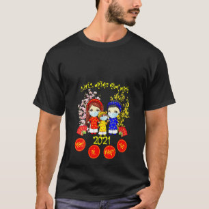 Womens Kids Wearing Mask Happy Vietnamese Quaranti T-Shirt