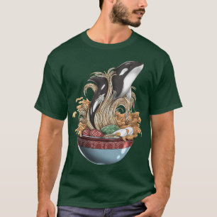Womens Killer Whale Orca Ramen Noodle Japanese Har T-Shirt