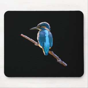 Womens Kingfisher on a Branch Mouse Pad
