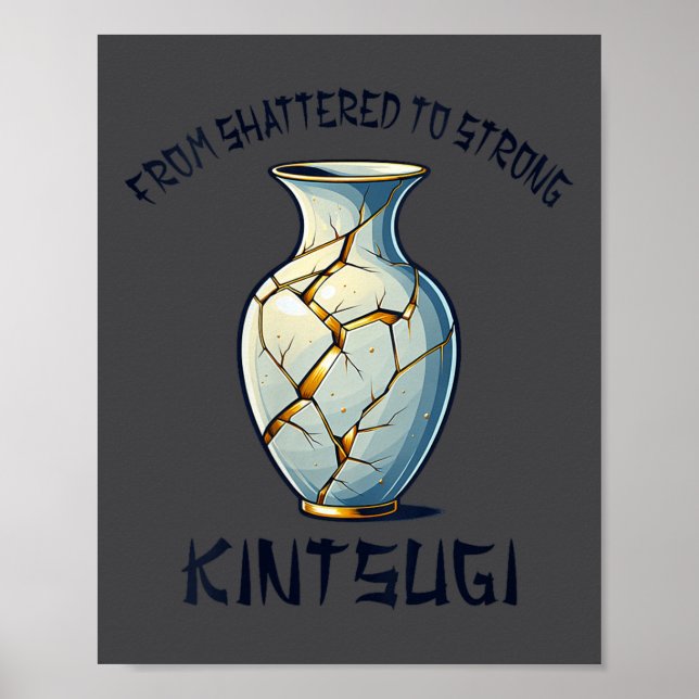Womens Kintsugi Kintsukuroi Imperfect Japanese Art Poster (Front)