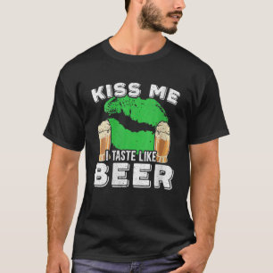 Womens Kiss Me I Taste Like Beer Saint Patrick's D T-Shirt
